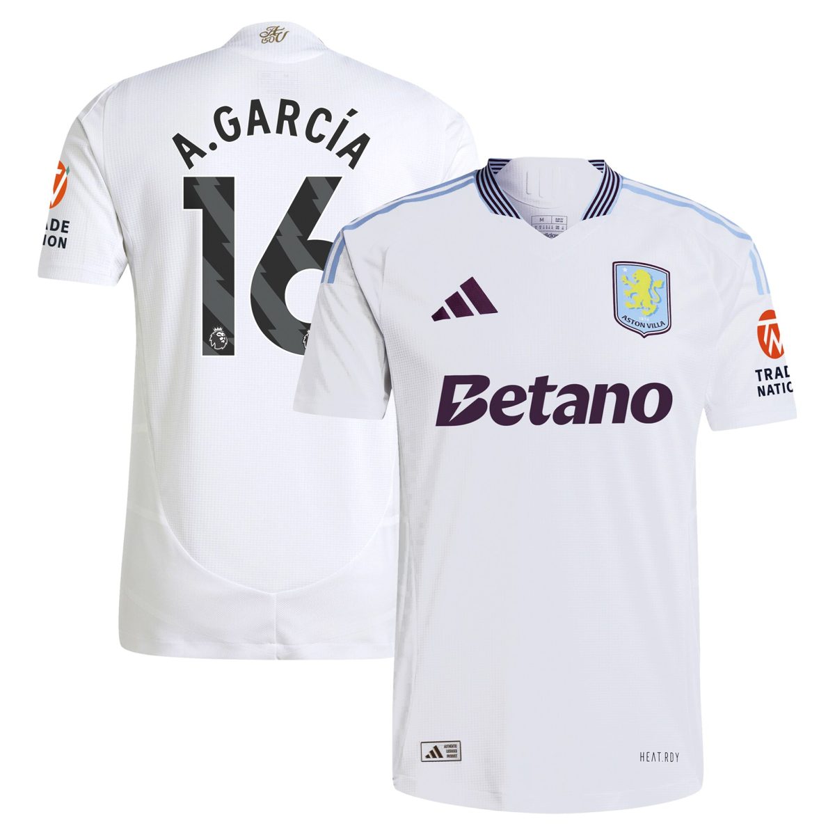 aston villa adidas away authentic shirt 2024-25 with a.garcía 16 printing Collection - Aston Villa Official Store