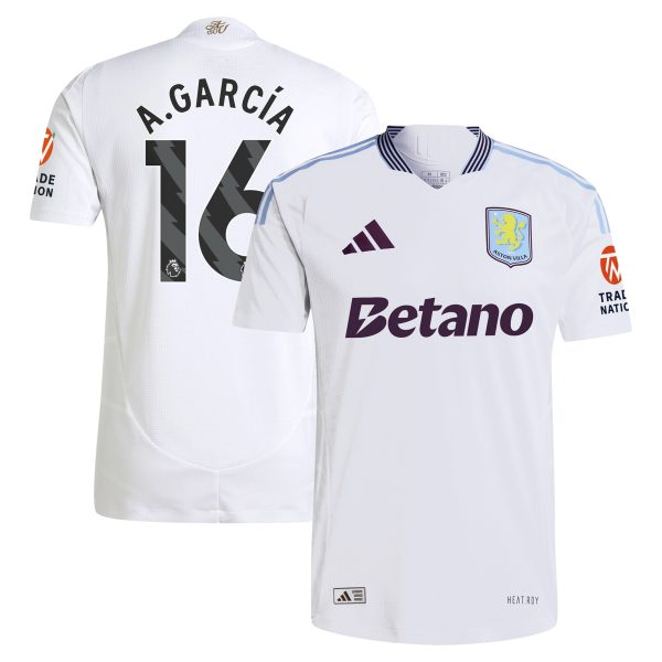 aston villa adidas away authentic shirt 2024-25 with a.garcía 16 printing Collection - Aston Villa Official Store
