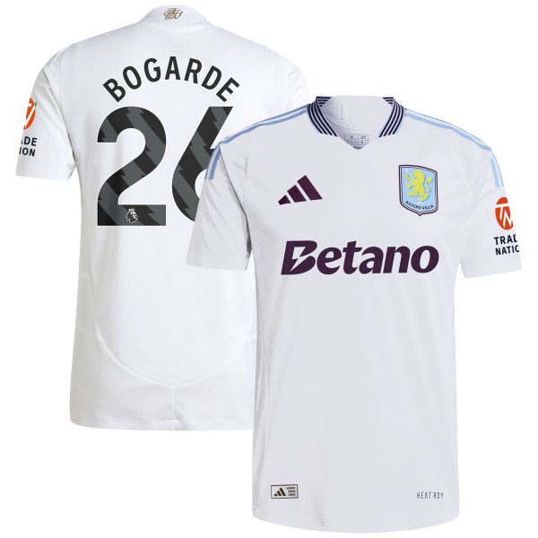 aston villa adidas away authentic shirt 2024-25 with bogarde 26 printing Collection - Aston Villa Official Store