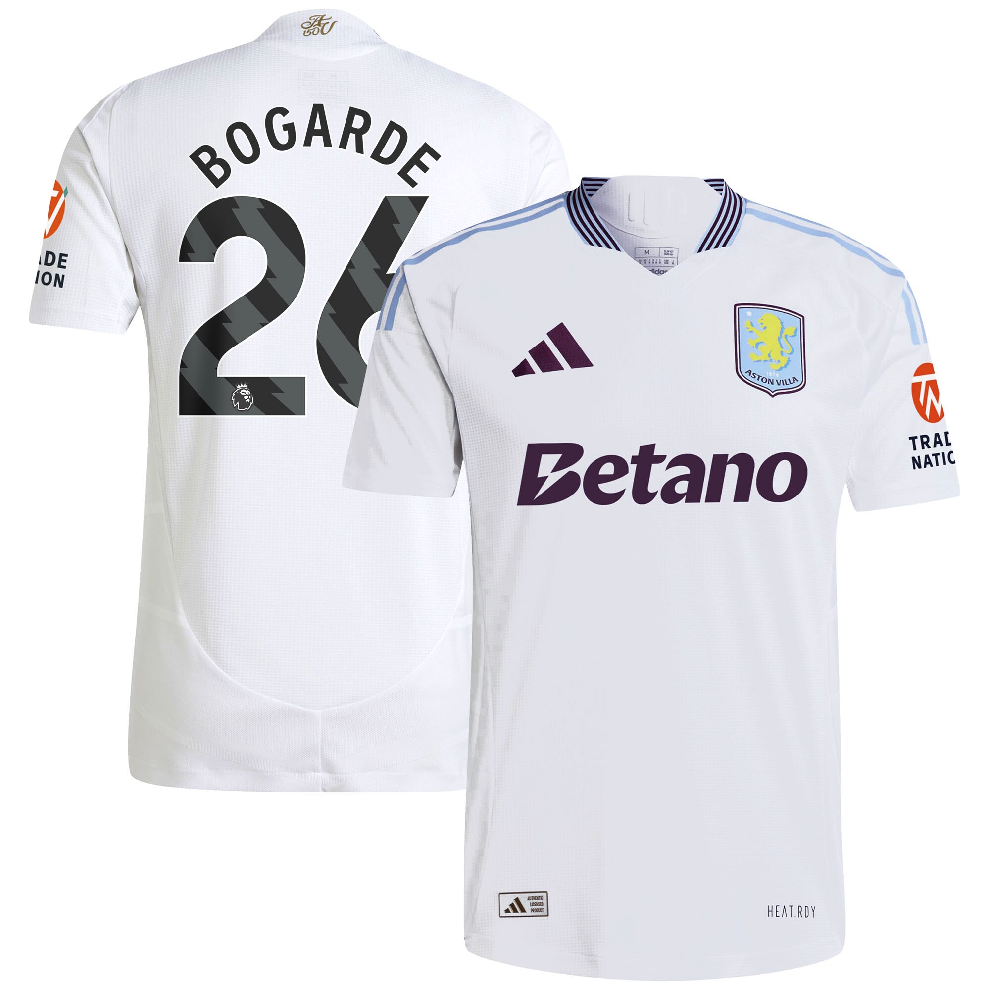 aston villa adidas away authentic shirt 2024-25 with bogarde 26 printing Collection - Aston Villa Official Store