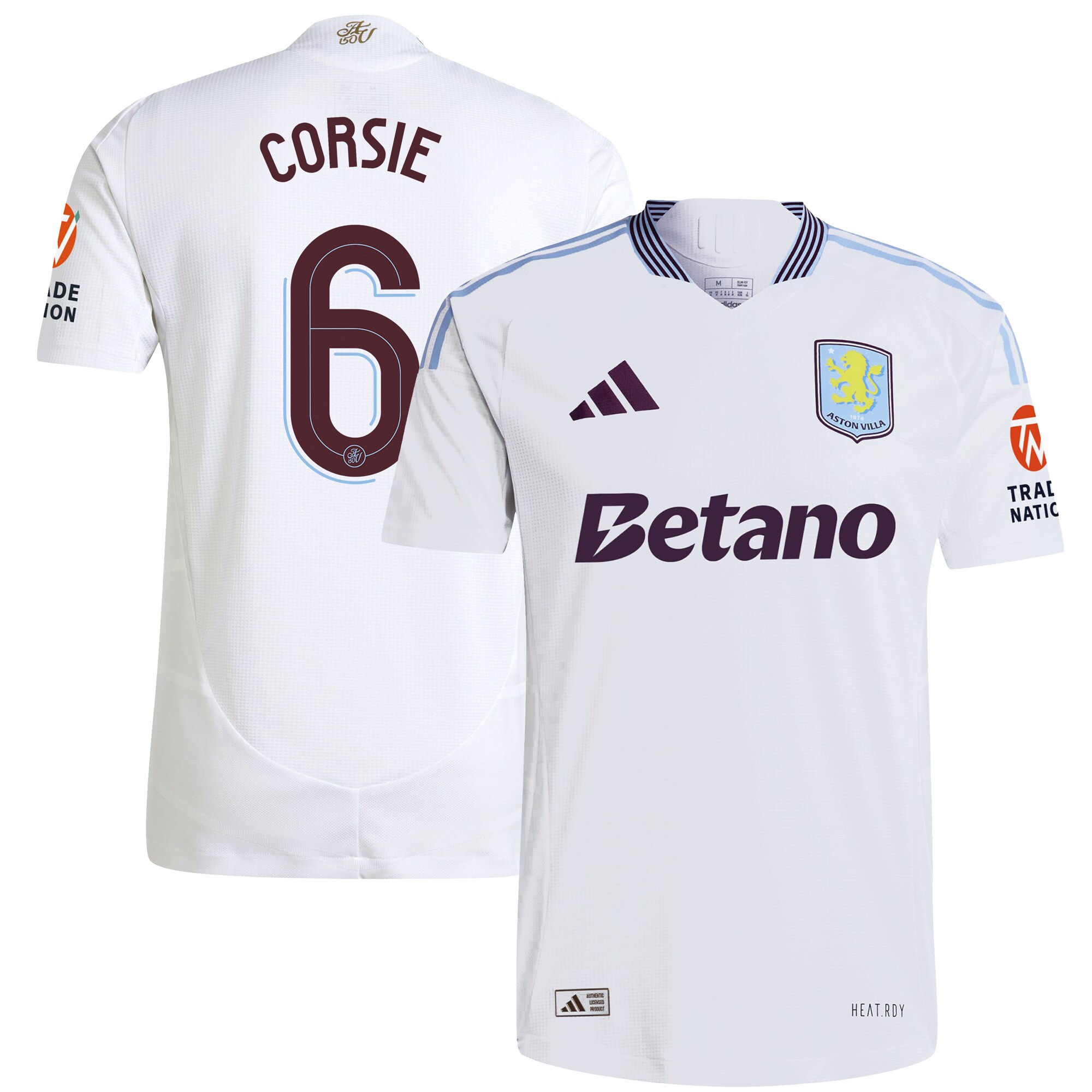 aston villa adidas away authentic shirt 2024-25 with corsie 6 cup printing Collection - Aston Villa Official Store