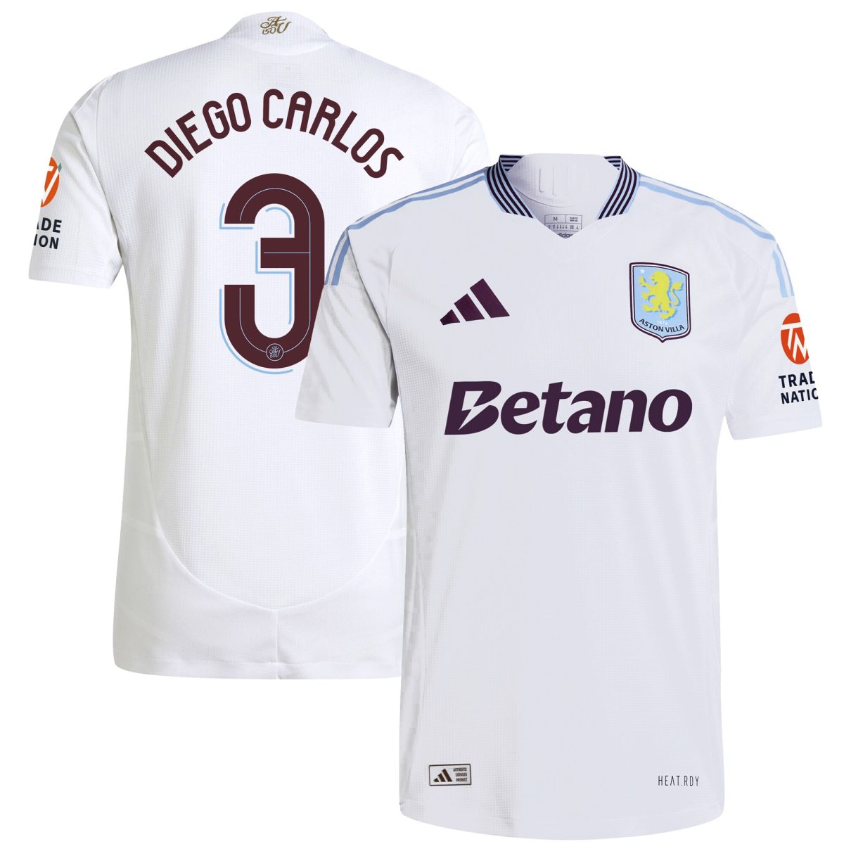 aston villa adidas away authentic shirt 2024-25 with diego carlos 3 cup printing Collection - Aston Villa Official Store
