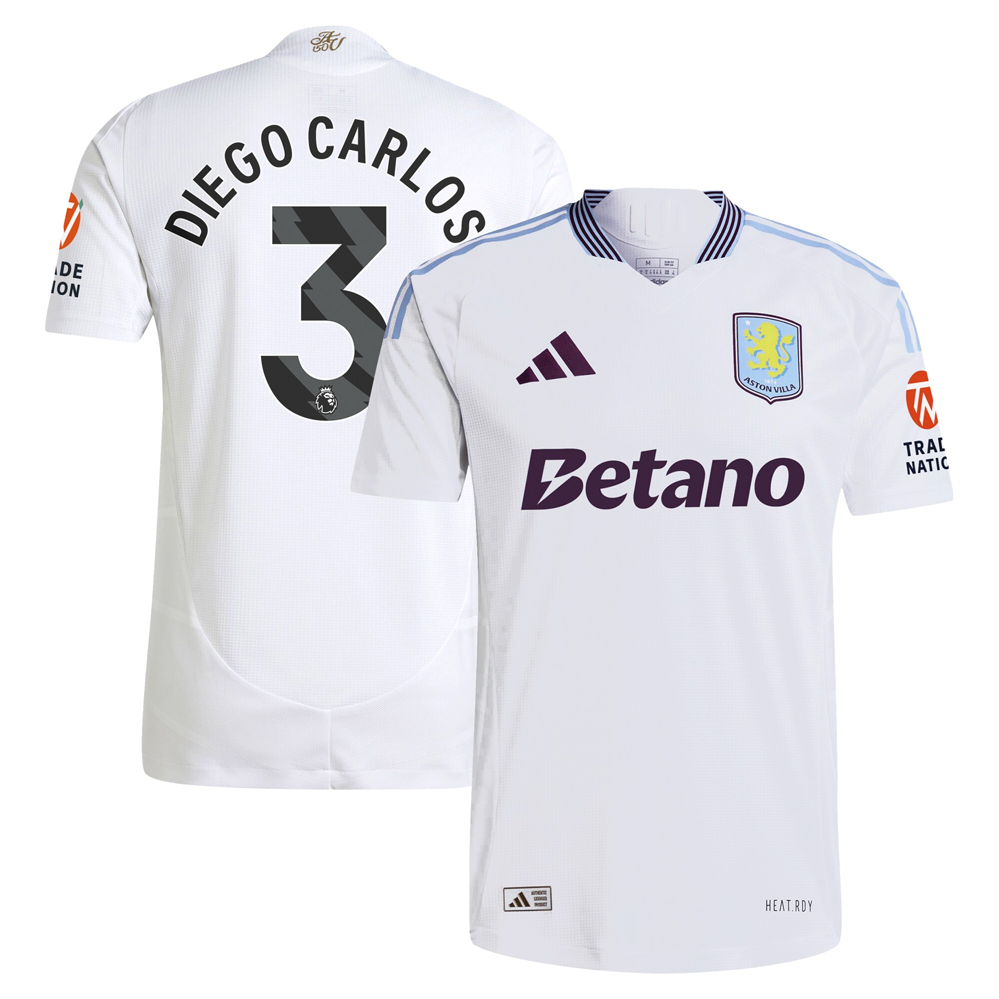 aston villa adidas away authentic shirt 2024-25 with diego carlos 3 printing Collection - Aston Villa Official Store
