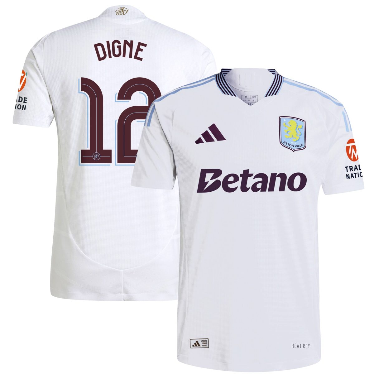 aston villa adidas away authentic shirt 2024-25 with digne 12 cup printing Collection - Aston Villa Official Store