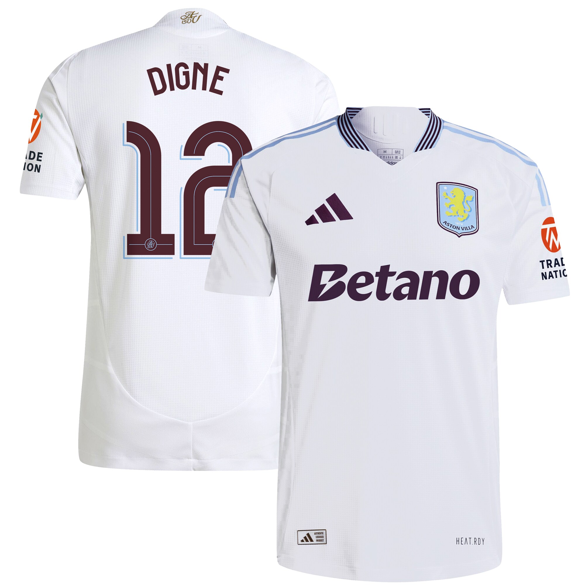 aston villa adidas away authentic shirt 2024-25 with digne 12 cup printing Collection - Aston Villa Official Store