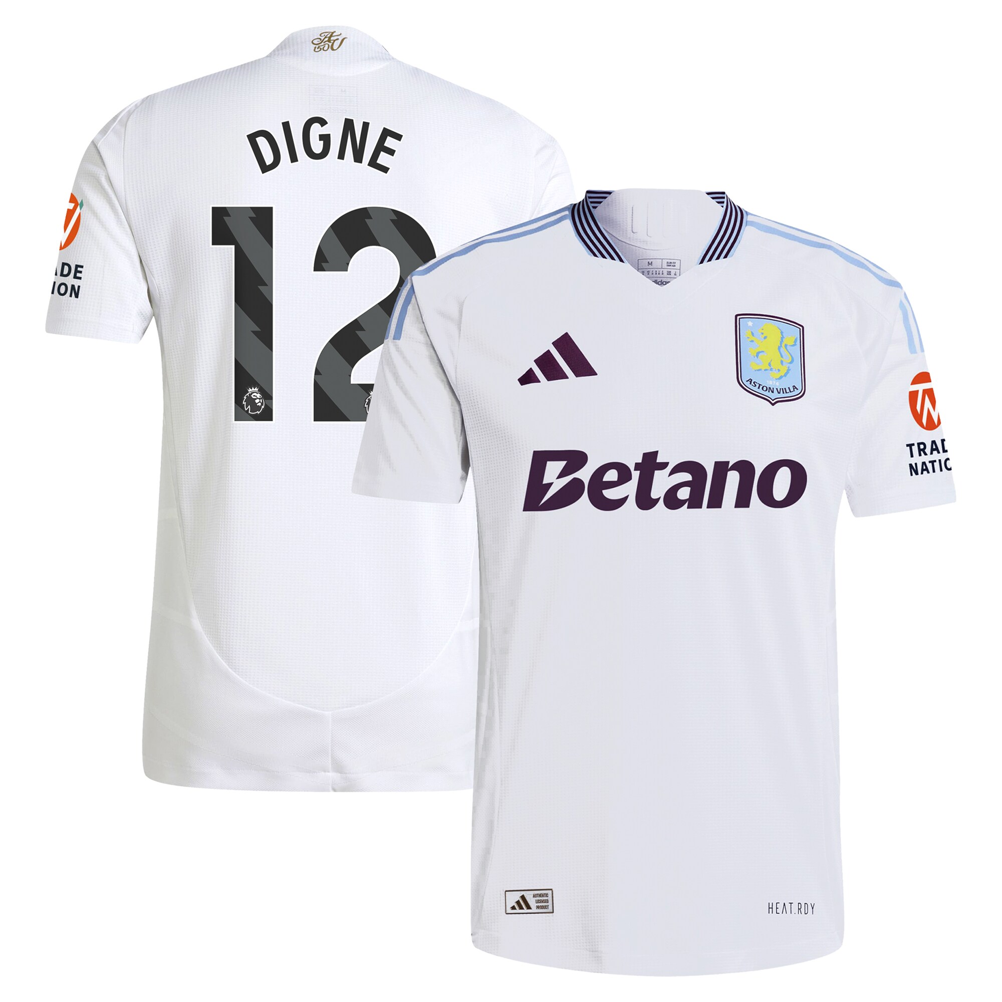 aston villa adidas away authentic shirt 2024-25 with digne 12 printing Collection - Aston Villa Official Store