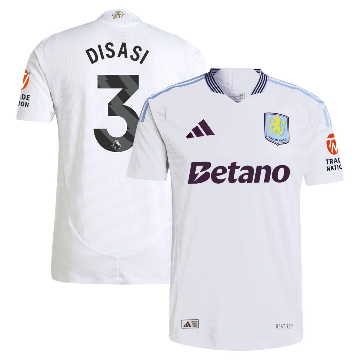 aston villa adidas away authentic shirt 2024-25 with disasi 3 printing Collection - Aston Villa Official Store