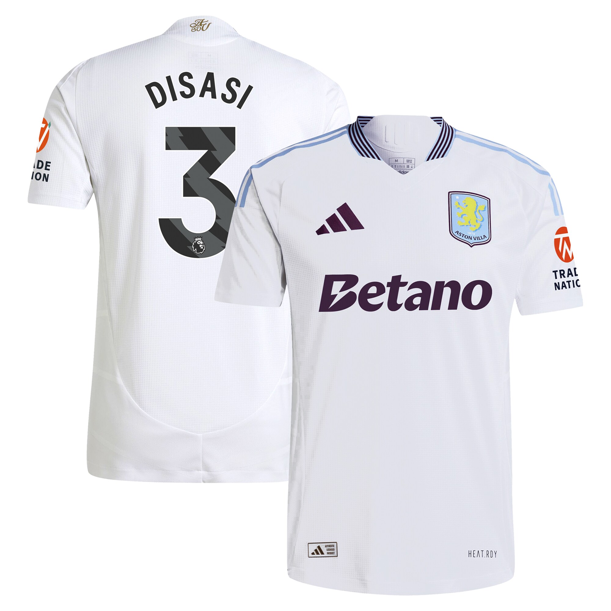 aston villa adidas away authentic shirt 2024-25 with disasi 3 printing Collection - Aston Villa Official Store