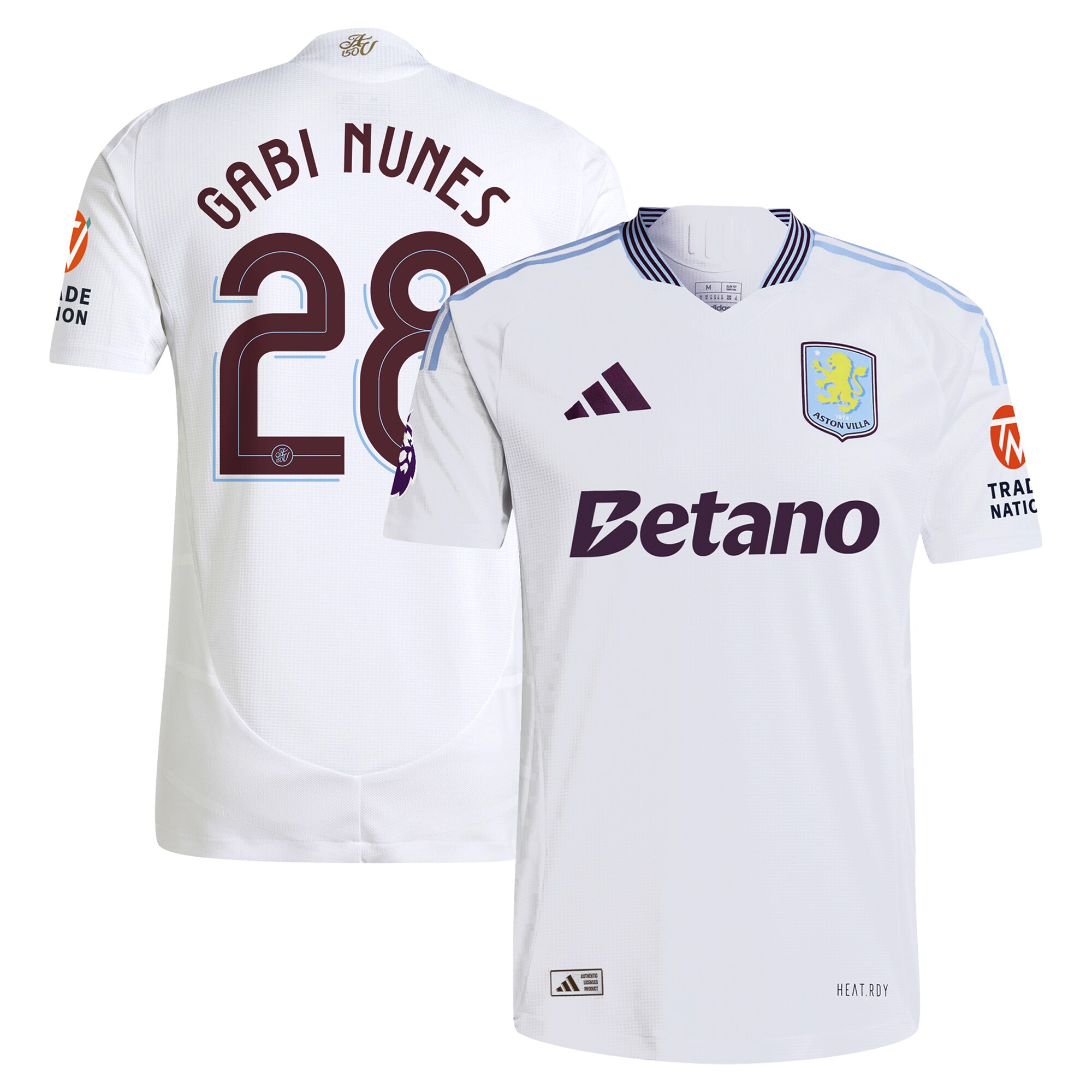 aston villa adidas away authentic shirt 2024-25 with gabi nunes 28 cup printing Collection - Aston Villa Official Store