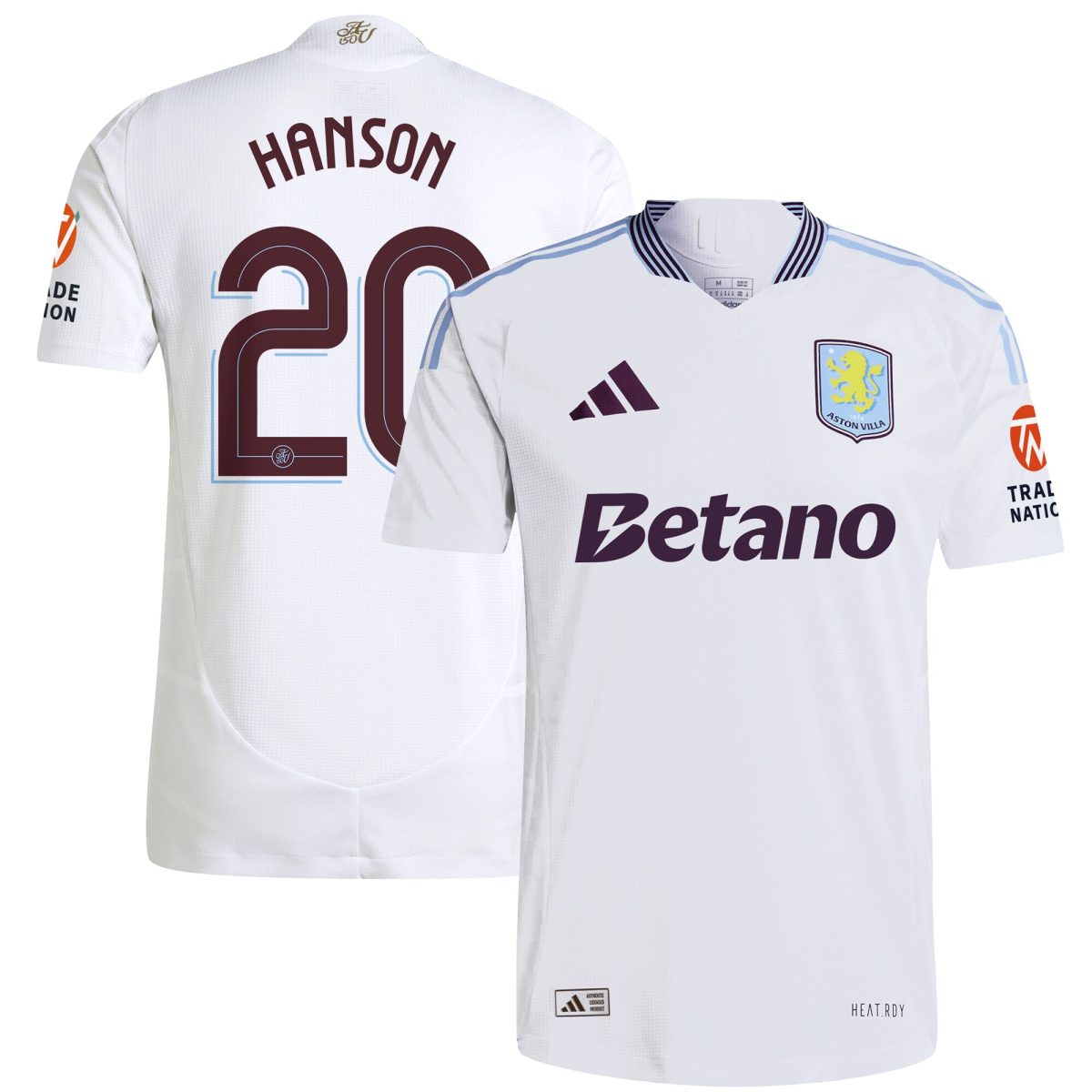 aston villa adidas away authentic shirt 2024-25 with hanson 20 cup printing Collection - Aston Villa Official Store