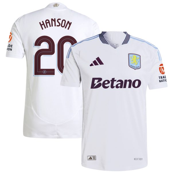 aston villa adidas away authentic shirt 2024-25 with hanson 20 cup printing Collection - Aston Villa Official Store