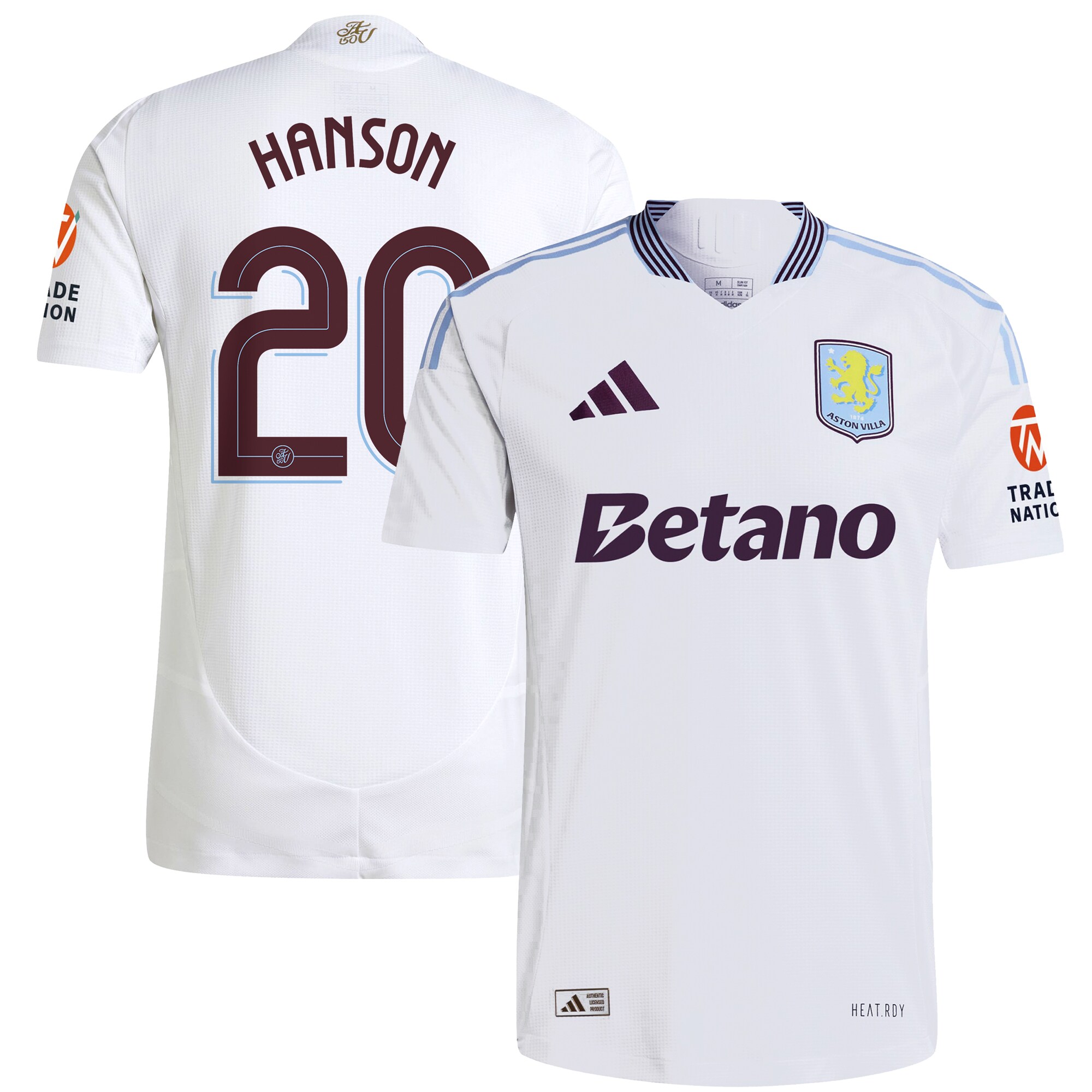aston villa adidas away authentic shirt 2024-25 with hanson 20 cup printing Collection - Aston Villa Official Store