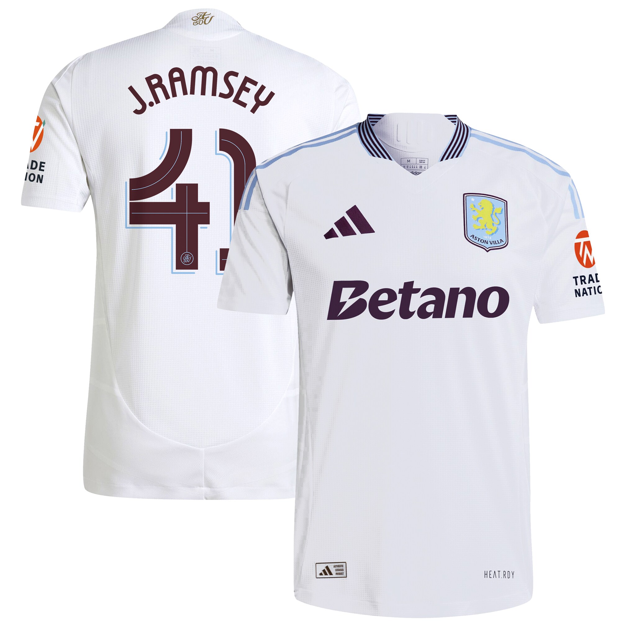 aston villa adidas away authentic shirt 2024-25 with j. ramsey 41 cup printing Collection - Aston Villa Official Store