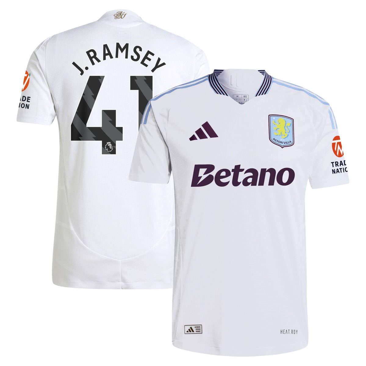 aston villa adidas away authentic shirt 2024-25 with j. ramsey 41 printing Collection - Aston Villa Official Store