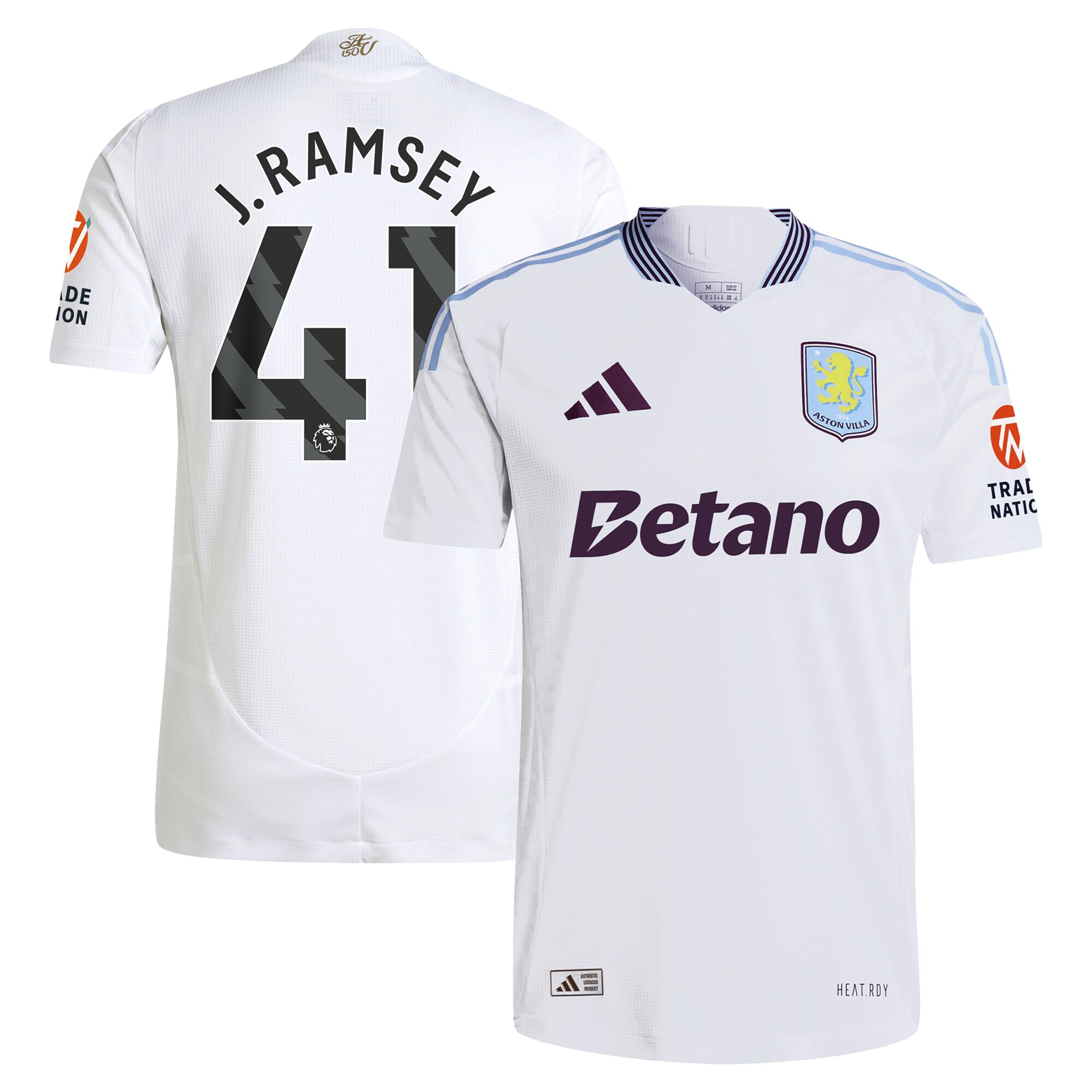 aston villa adidas away authentic shirt 2024-25 with j. ramsey 41 printing Collection - Aston Villa Official Store