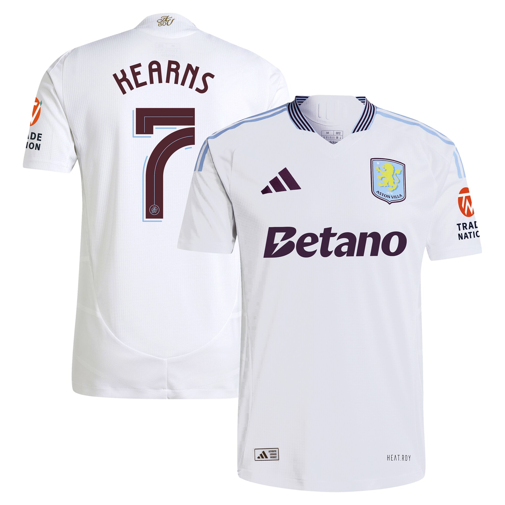 aston villa adidas away authentic shirt 2024-25 with kearns 7 cup printing Collection - Aston Villa Official Store