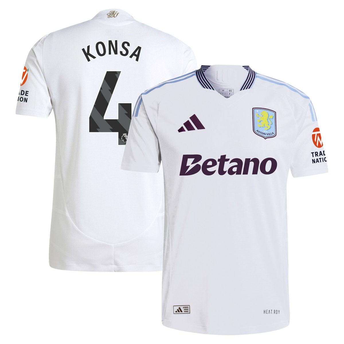 aston villa adidas away authentic shirt 2024-25 with konsa 4 printing Collection - Aston Villa Official Store