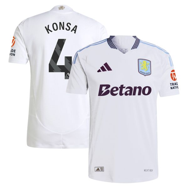 aston villa adidas away authentic shirt 2024-25 with konsa 4 printing Collection - Aston Villa Official Store