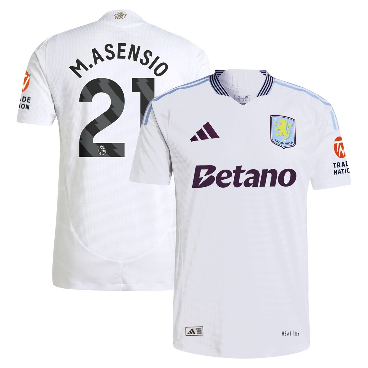 aston villa adidas away authentic shirt 2024-25 with m.asensio 21 printing Collection - Aston Villa Official Store
