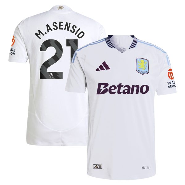 aston villa adidas away authentic shirt 2024-25 with m.asensio 21 printing Collection - Aston Villa Official Store