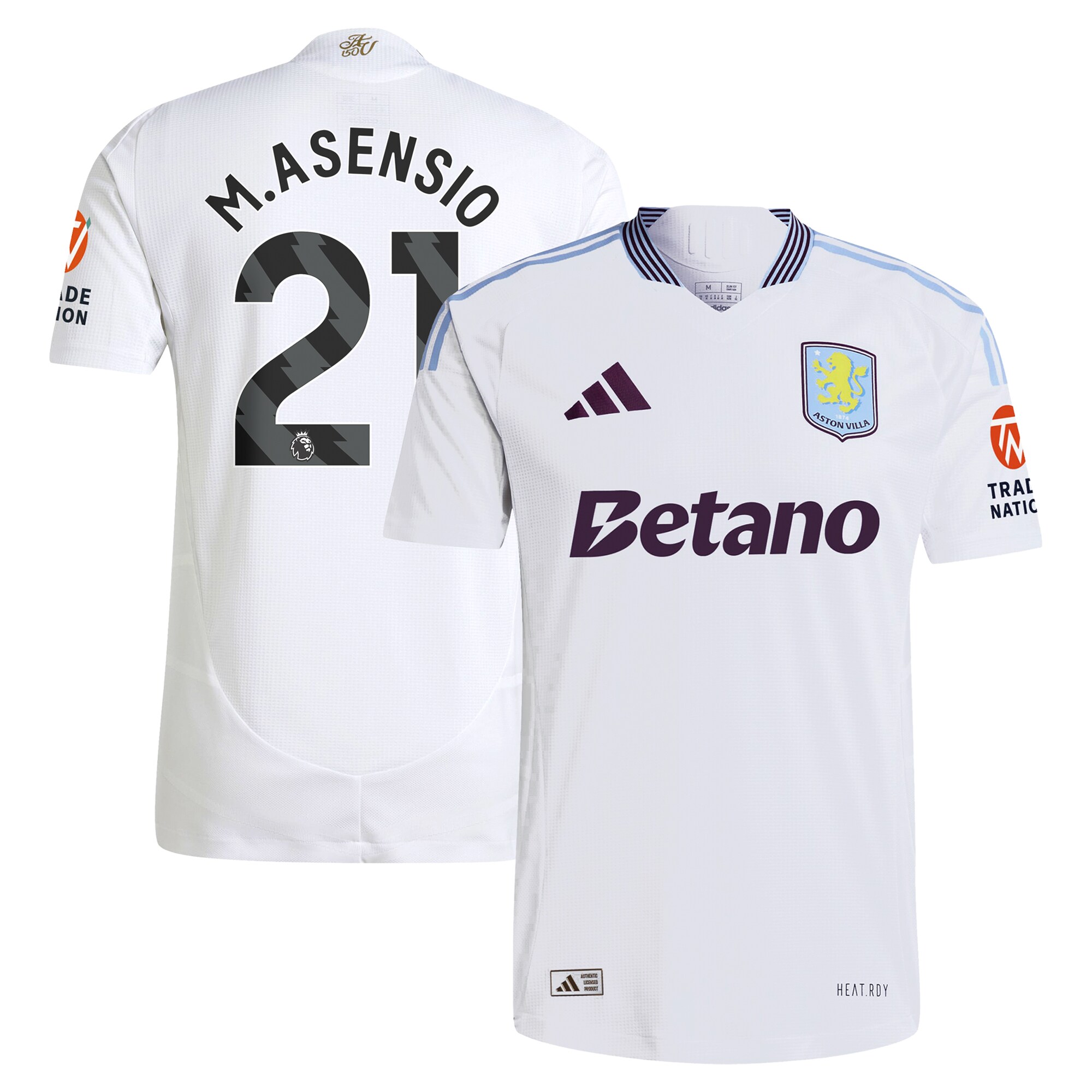 aston villa adidas away authentic shirt 2024-25 with m.asensio 21 printing Collection - Aston Villa Official Store