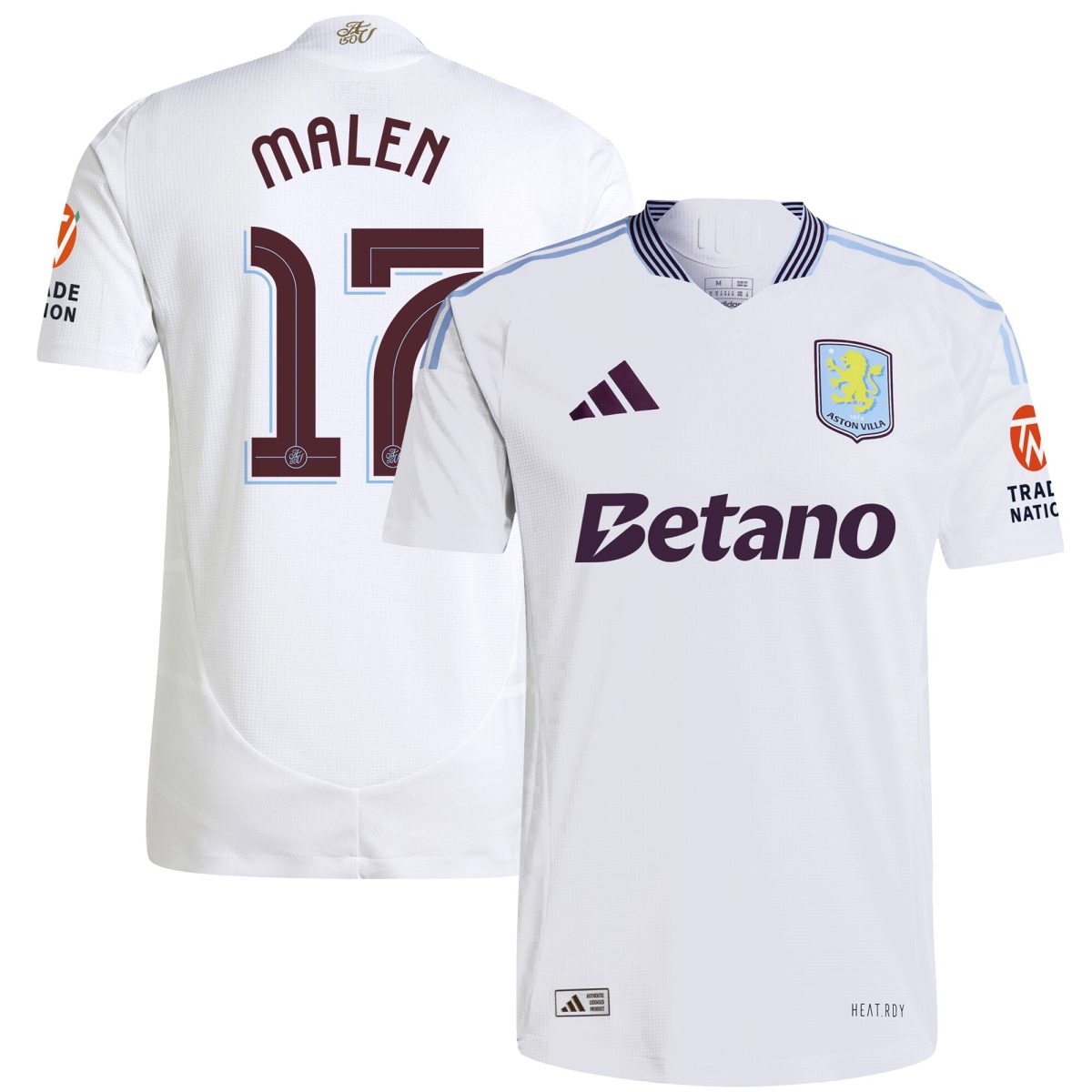 aston villa adidas away authentic shirt 2024-25 with malen 17 cup printing Collection - Aston Villa Official Store
