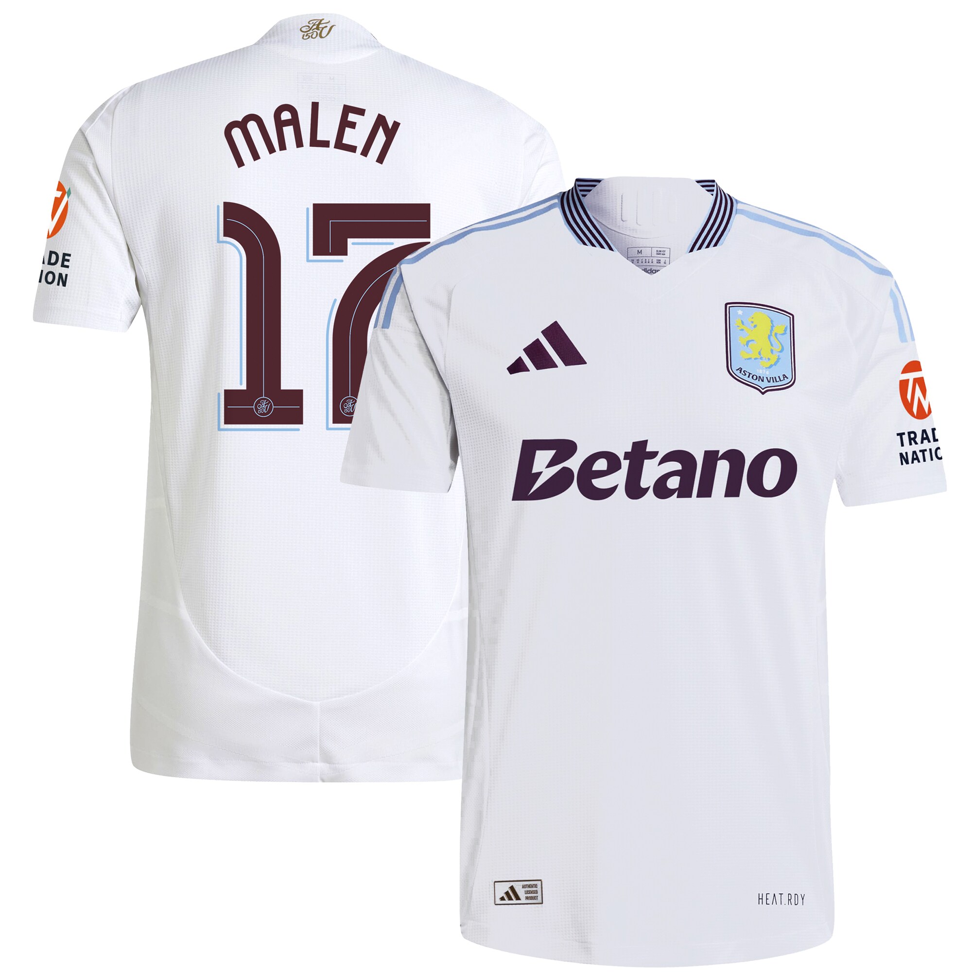 aston villa adidas away authentic shirt 2024-25 with malen 17 cup printing Collection - Aston Villa Official Store