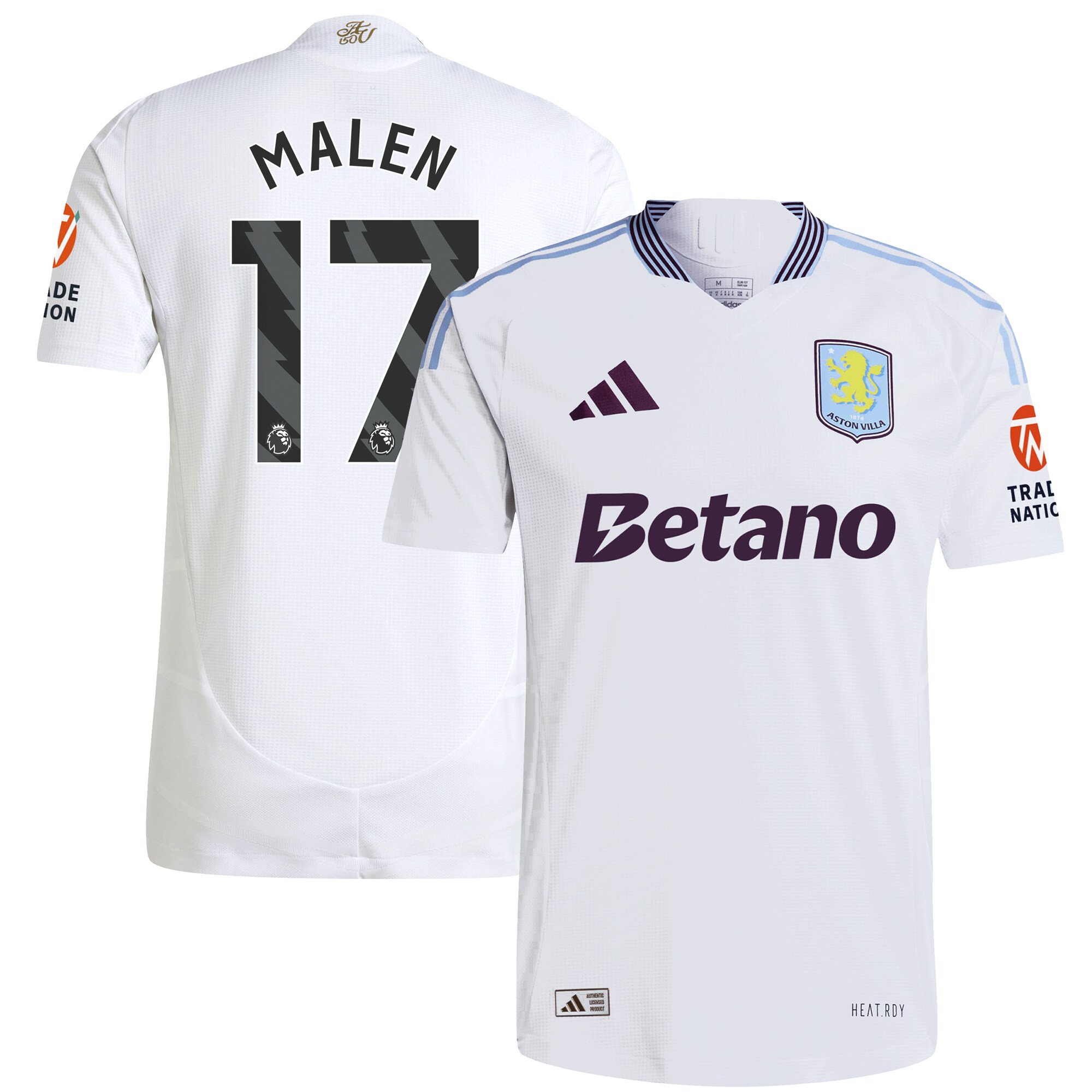 aston villa adidas away authentic shirt 2024-25 with malen 17 printing Collection - Aston Villa Official Store