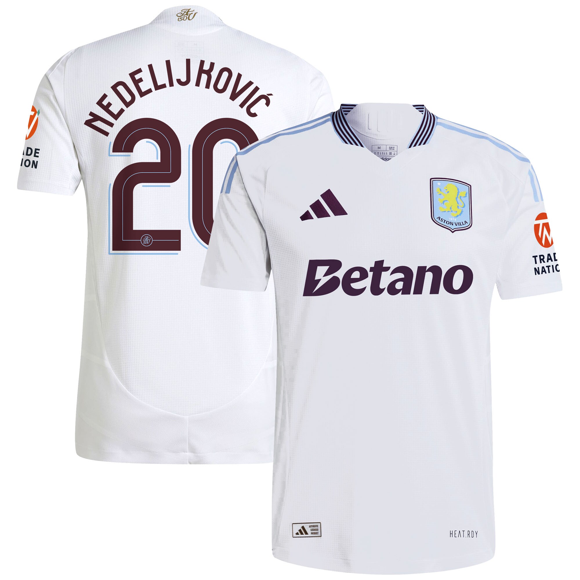 aston villa adidas away authentic shirt 2024-25 with nedeljković 20 cup printing Collection - Aston Villa Official Store