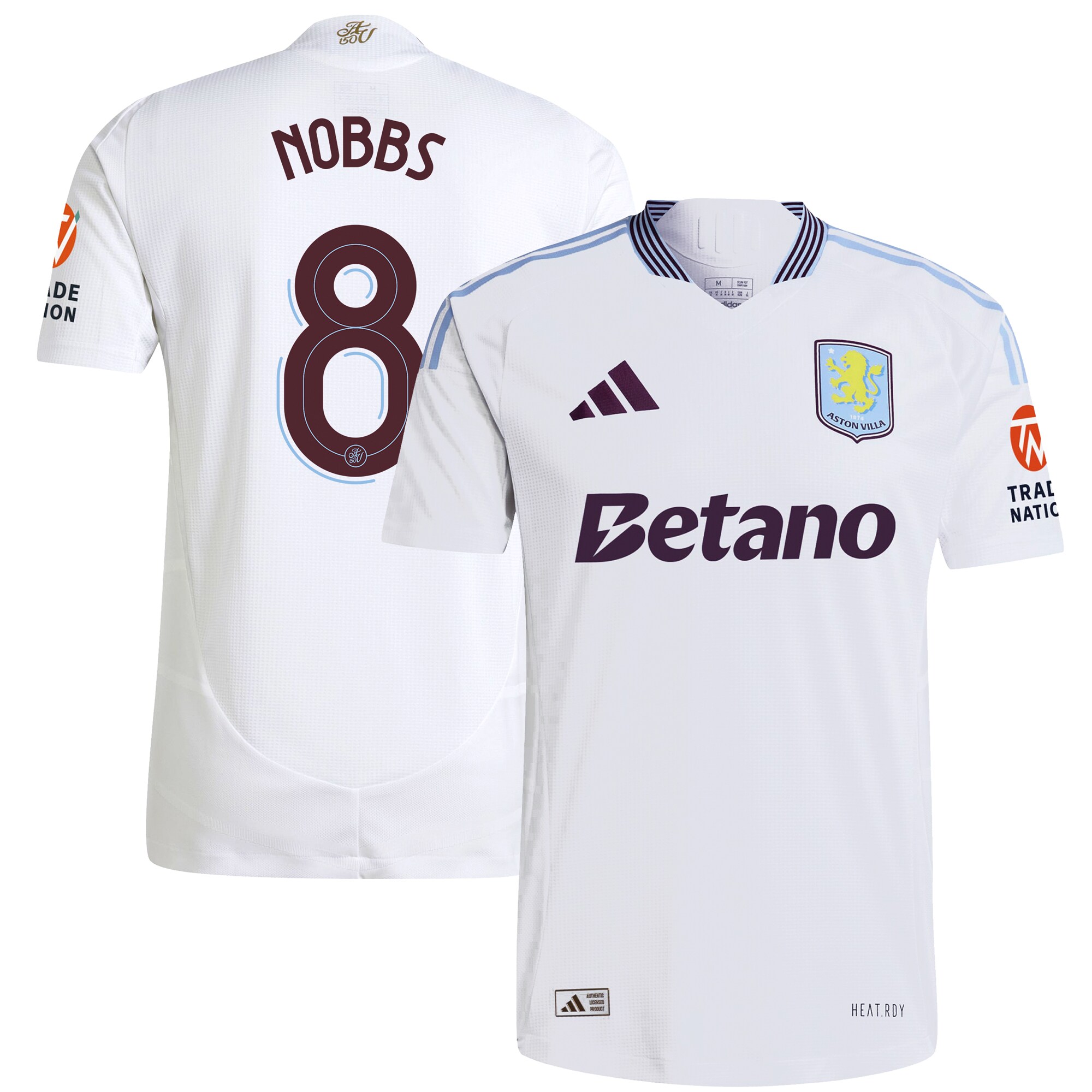 aston villa adidas away authentic shirt 2024-25 with nobbs 8 cup printing Collection - Aston Villa Official Store