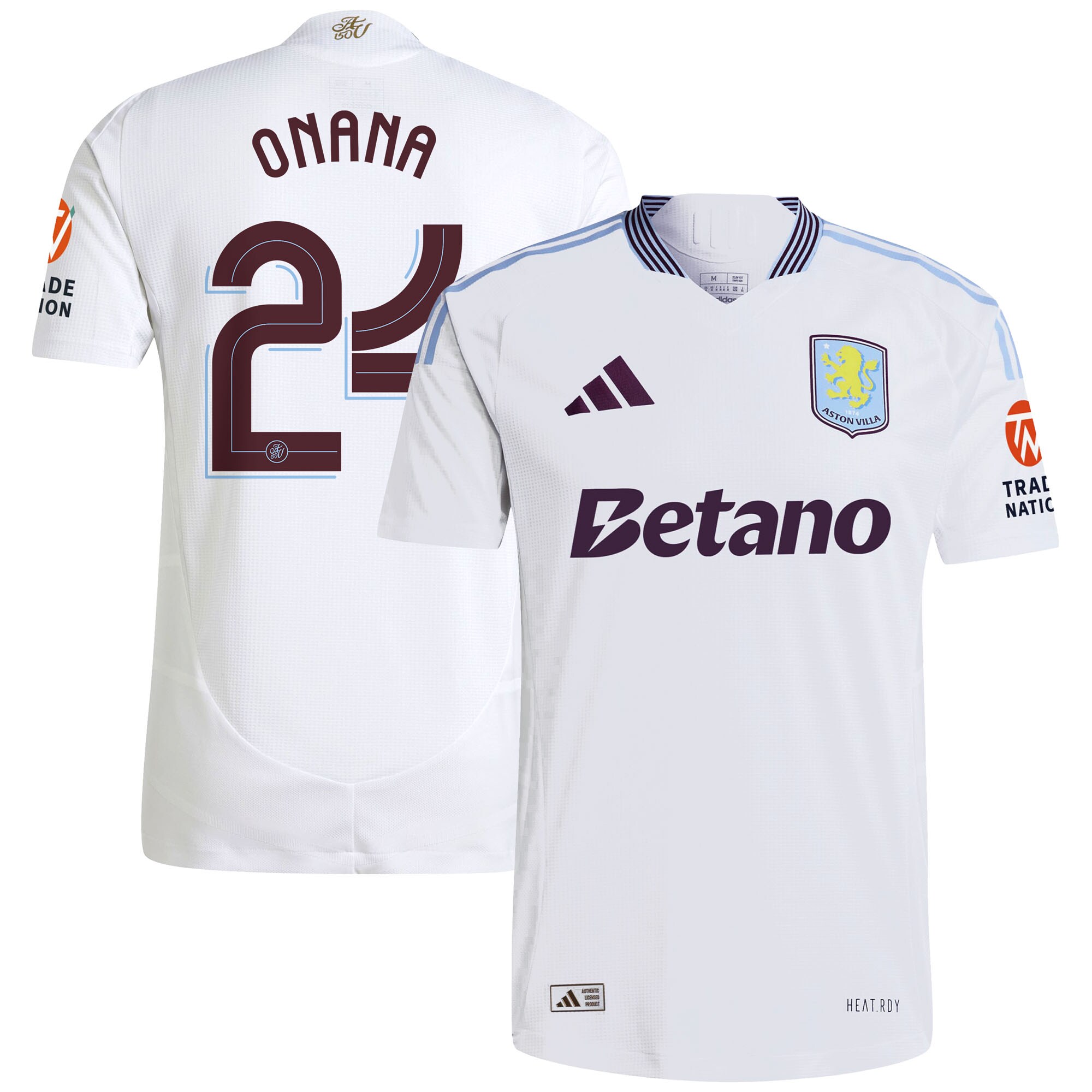 aston villa adidas away authentic shirt 2024-25 with onana 24 cup printing Collection - Aston Villa Official Store
