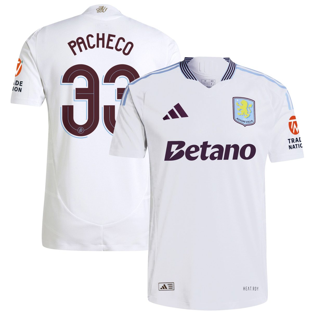 aston villa adidas away authentic shirt 2024-25 with pacheco 33 cup printing Collection - Aston Villa Official Store