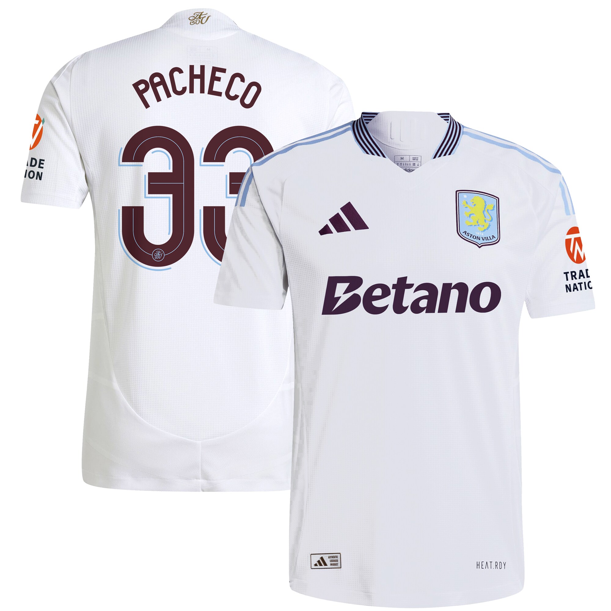 aston villa adidas away authentic shirt 2024-25 with pacheco 33 cup printing Collection - Aston Villa Official Store