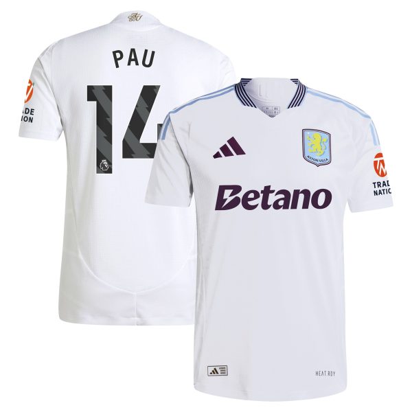 aston villa adidas away authentic shirt 2024-25 with pau 14 printing Collection - Aston Villa Official Store