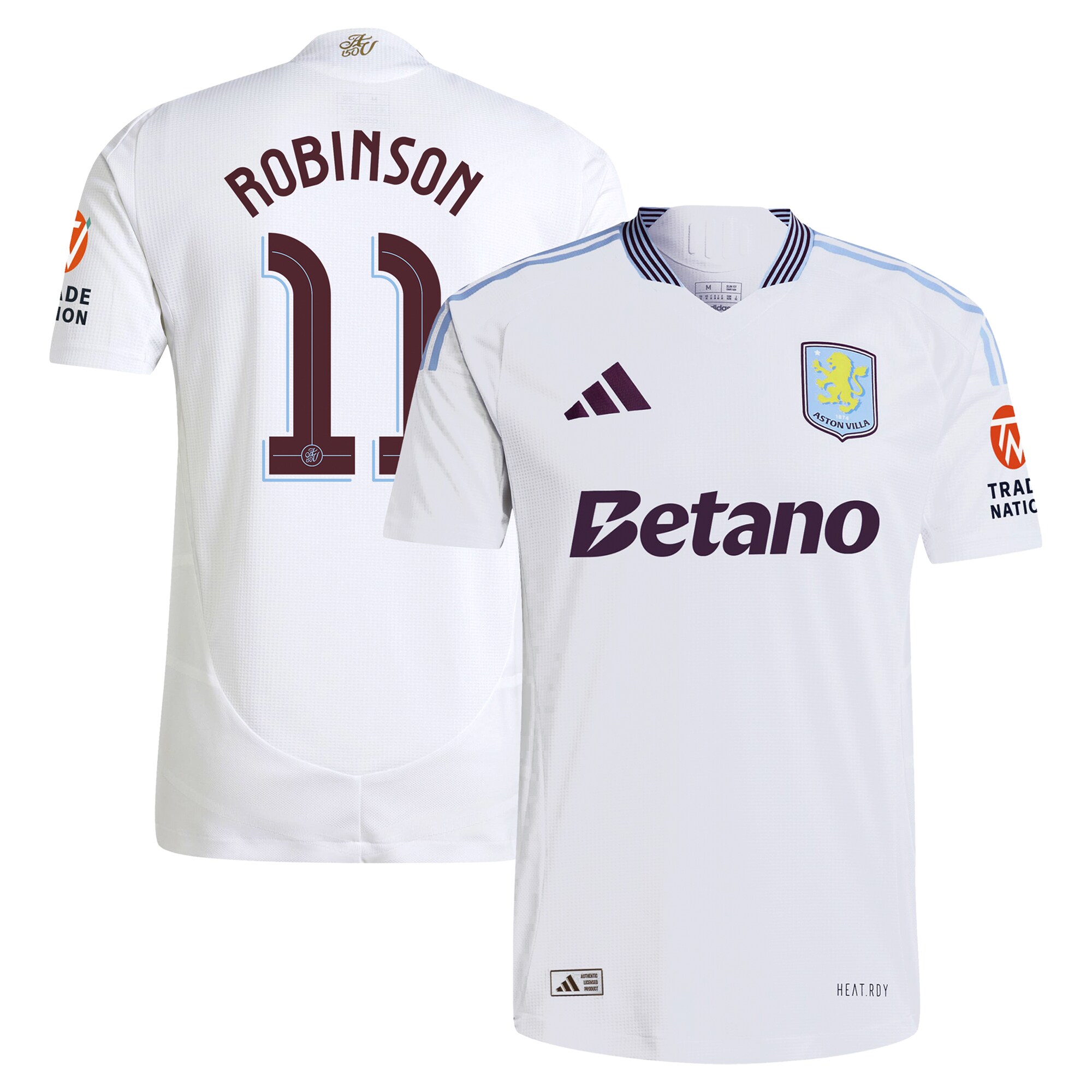 aston villa adidas away authentic shirt 2024-25 with robinson 11 cup printing Collection - Aston Villa Official Store