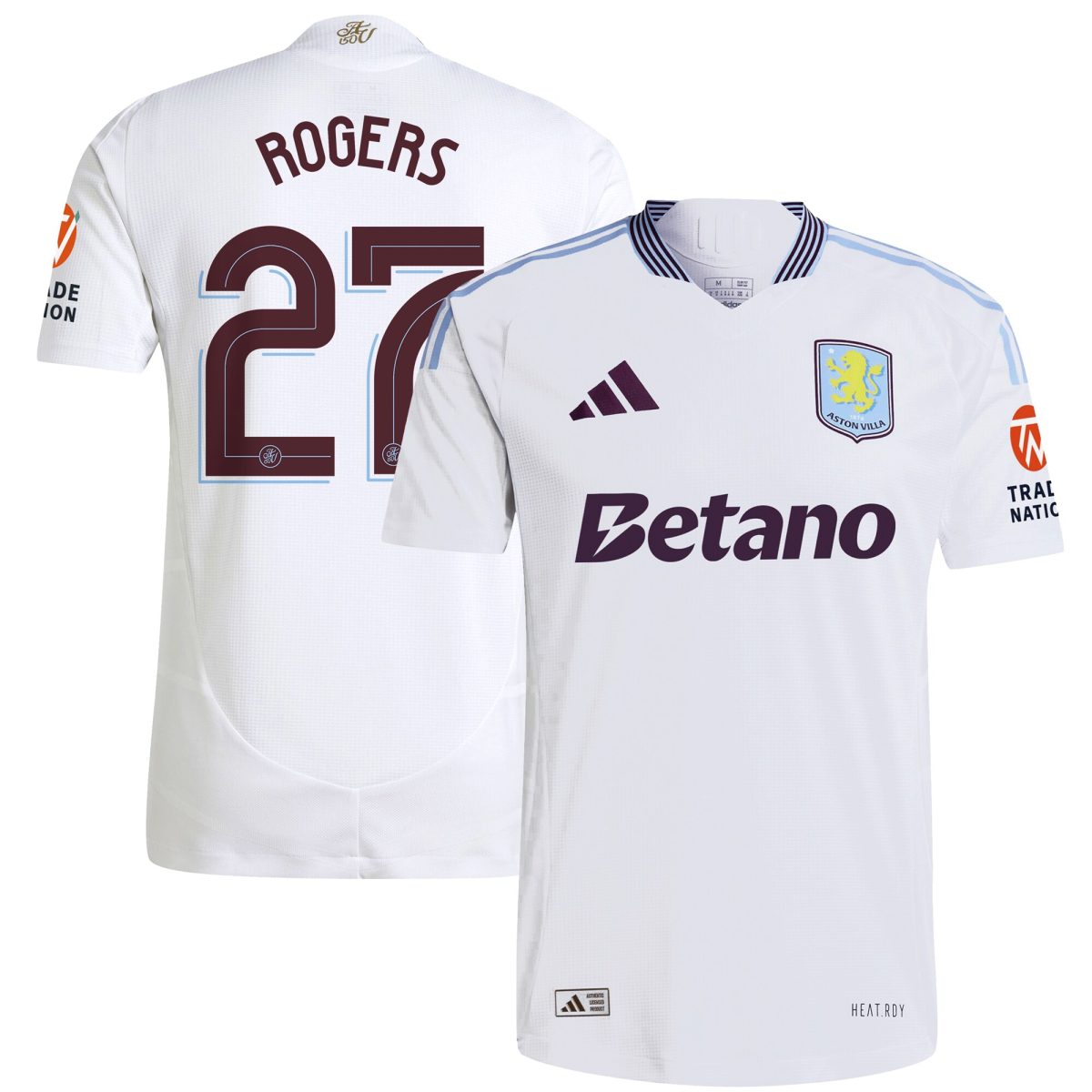 aston villa adidas away authentic shirt 2024-25 with rogers 27 cup printing Collection - Aston Villa Official Store