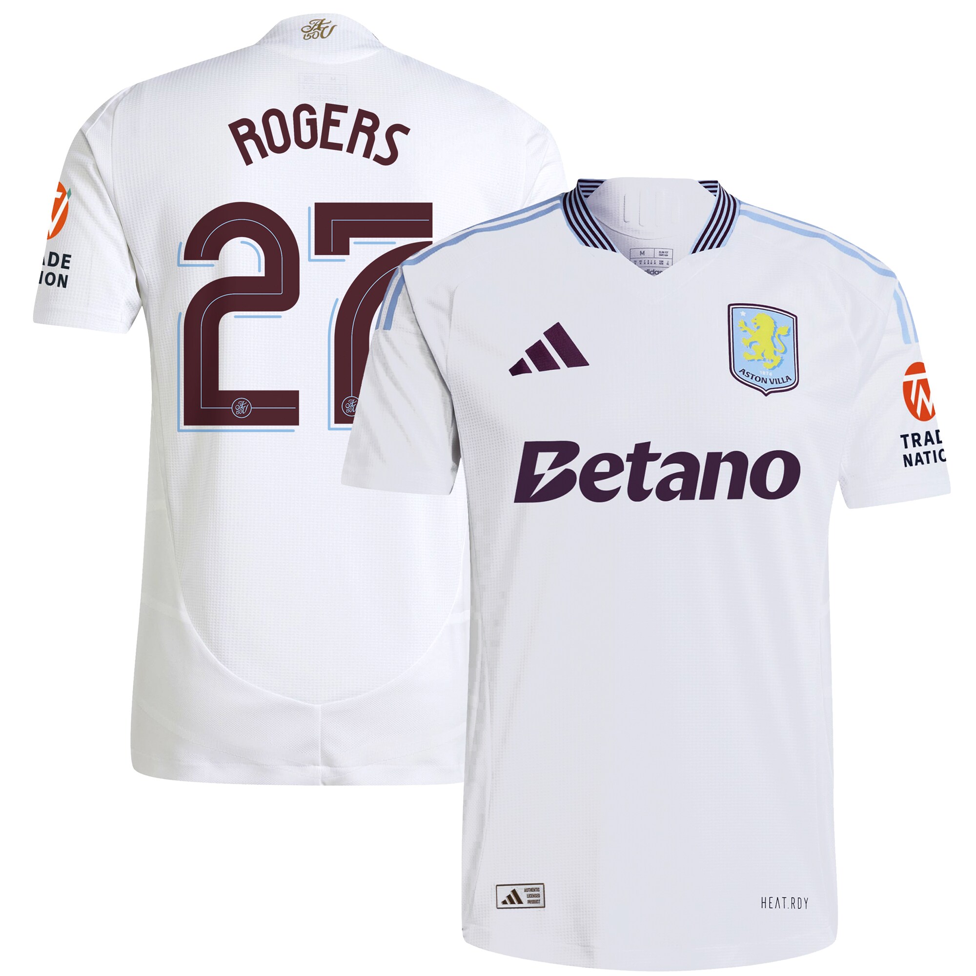 aston villa adidas away authentic shirt 2024-25 with rogers 27 cup printing Collection - Aston Villa Official Store