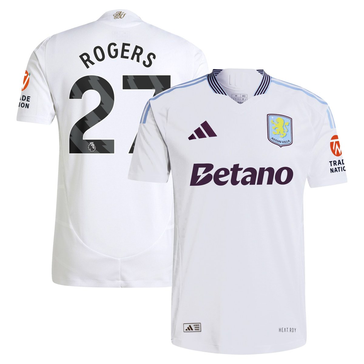 aston villa adidas away authentic shirt 2024-25 with rogers 27 printing Collection - Aston Villa Official Store