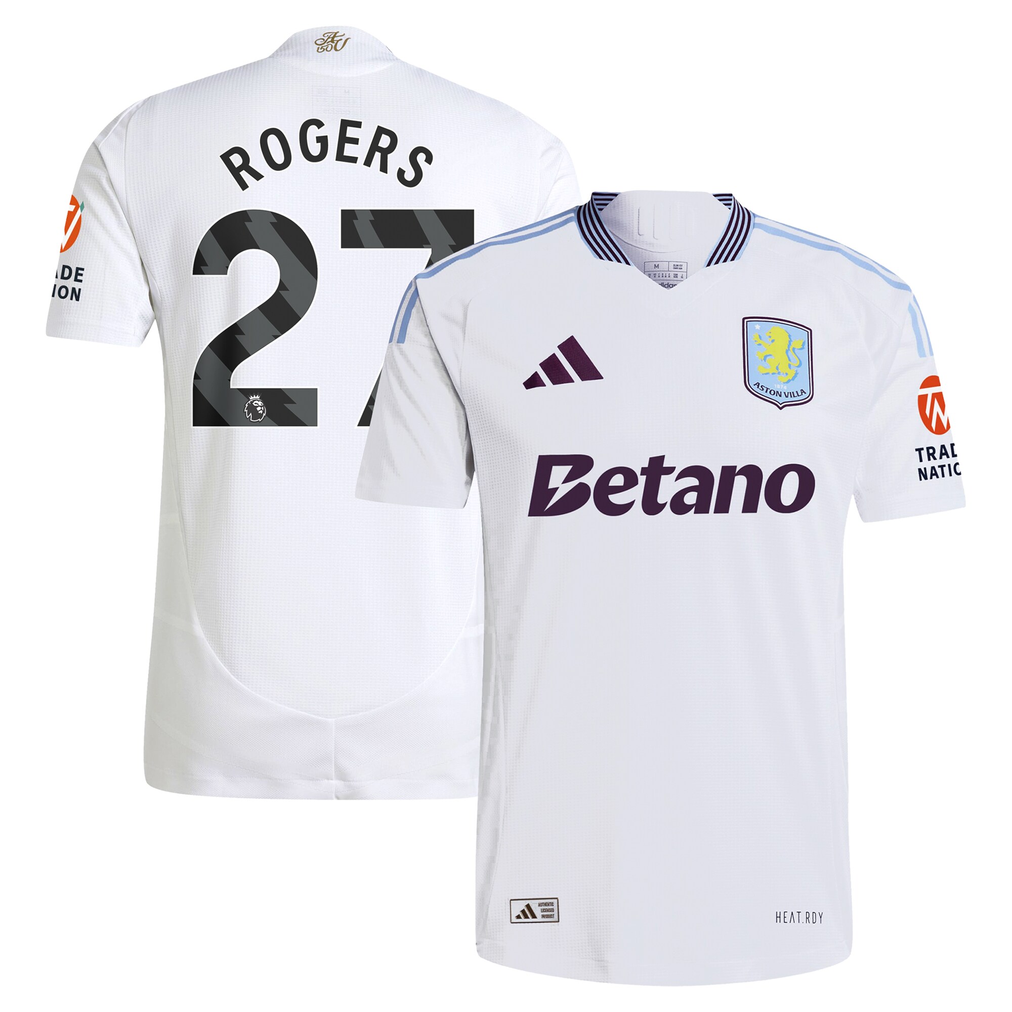 aston villa adidas away authentic shirt 2024-25 with rogers 27 printing Collection - Aston Villa Official Store