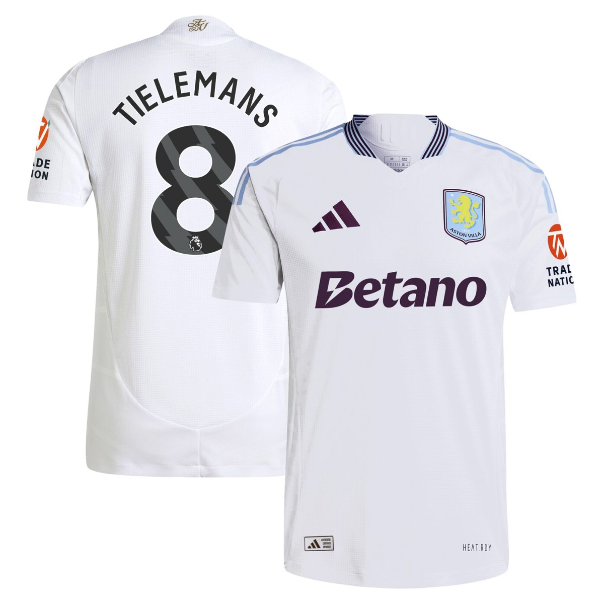 aston villa adidas away authentic shirt 2024-25 with tielemans 8 printing Collection - Aston Villa Official Store