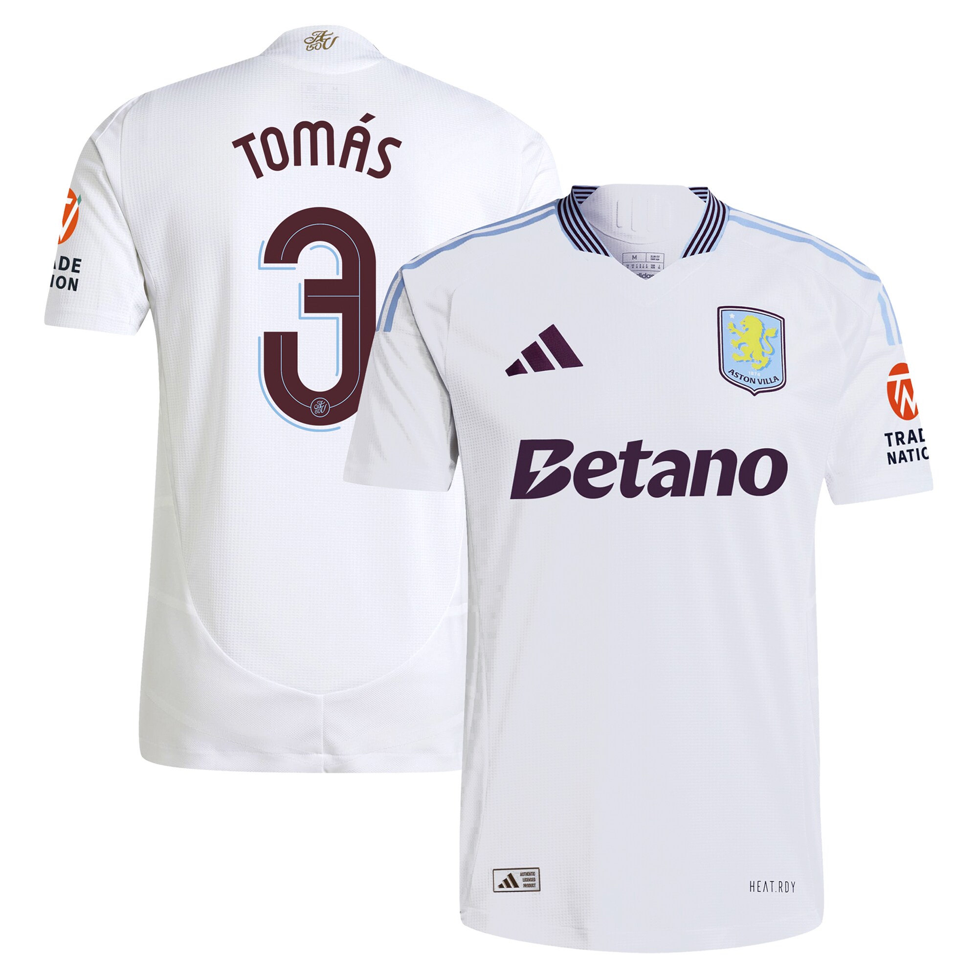 aston villa adidas away authentic shirt 2024-25 with tomás 3 cup printing Collection - Aston Villa Official Store