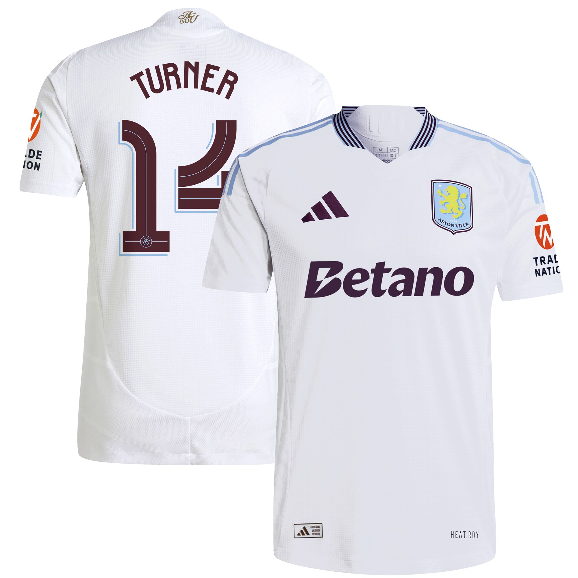 aston villa adidas away authentic shirt 2024-25 with turner 14 cup printing Collection - Aston Villa Official Store