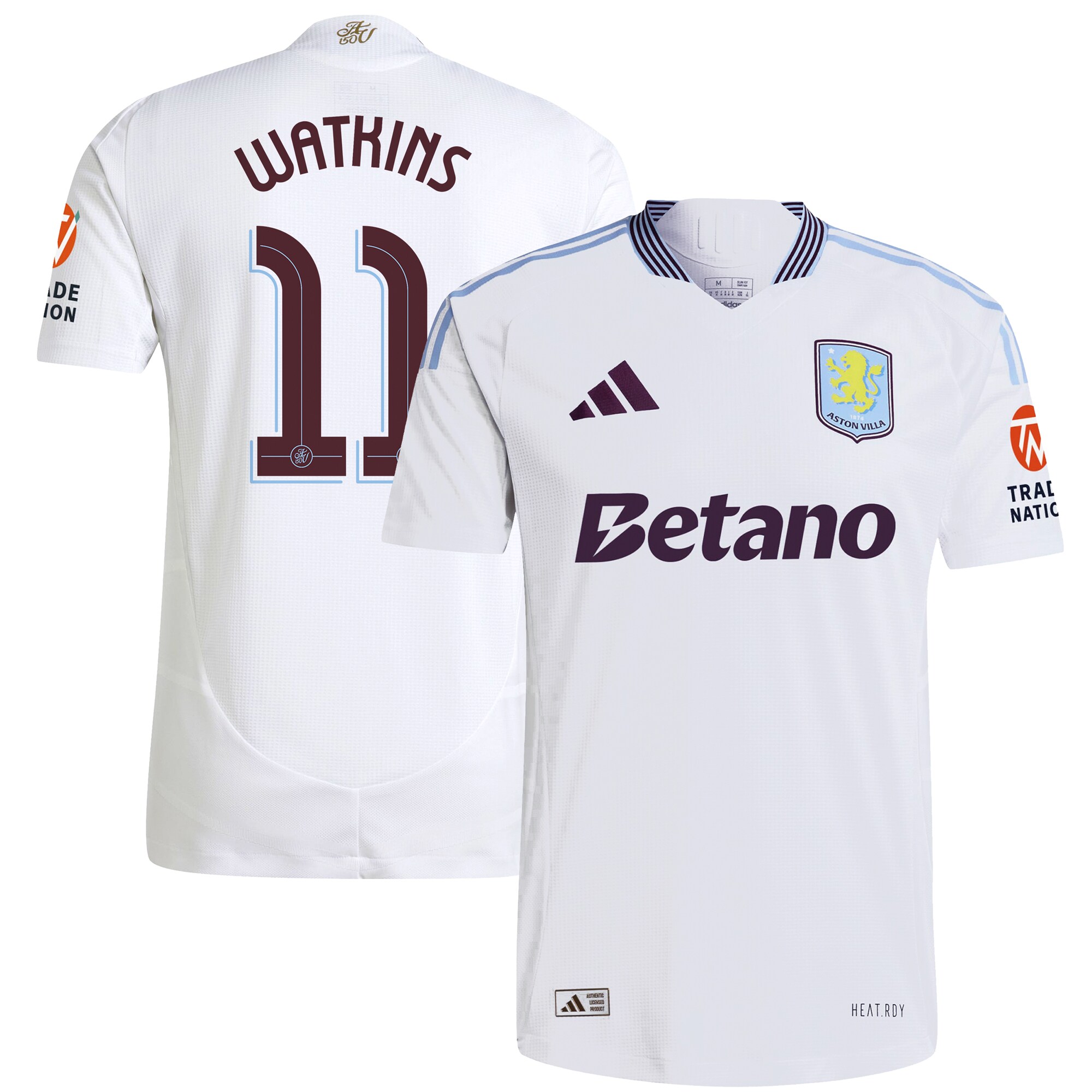 aston villa adidas away authentic shirt 2024-25 with watkins 11 cup printing Collection - Aston Villa Official Store