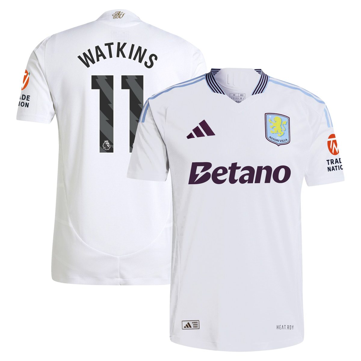 aston villa adidas away authentic shirt 2024-25 with watkins 11 printing Collection - Aston Villa Official Store