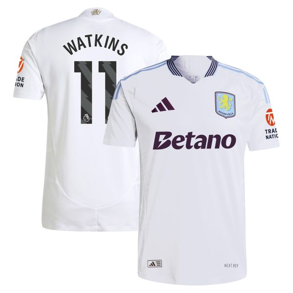aston villa adidas away authentic shirt 2024-25 with watkins 11 printing Collection - Aston Villa Official Store