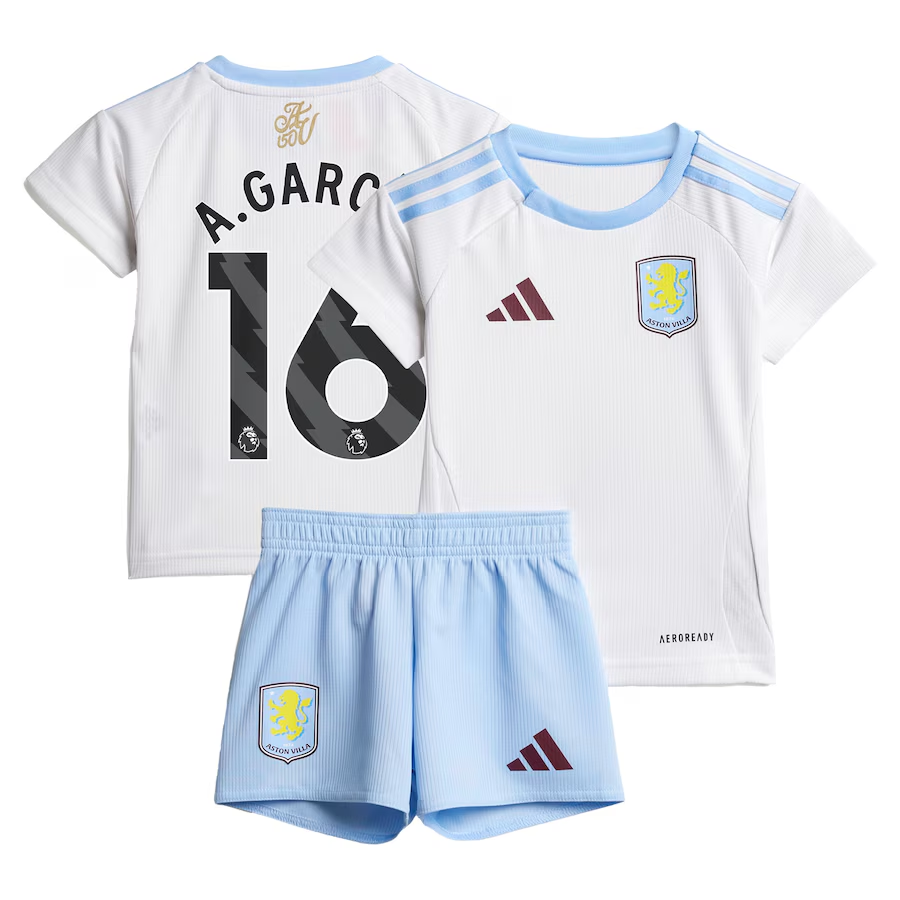 aston villa adidas away baby kit 2024-25 with a.garcía 16 printing Collection - Aston Villa Official Store