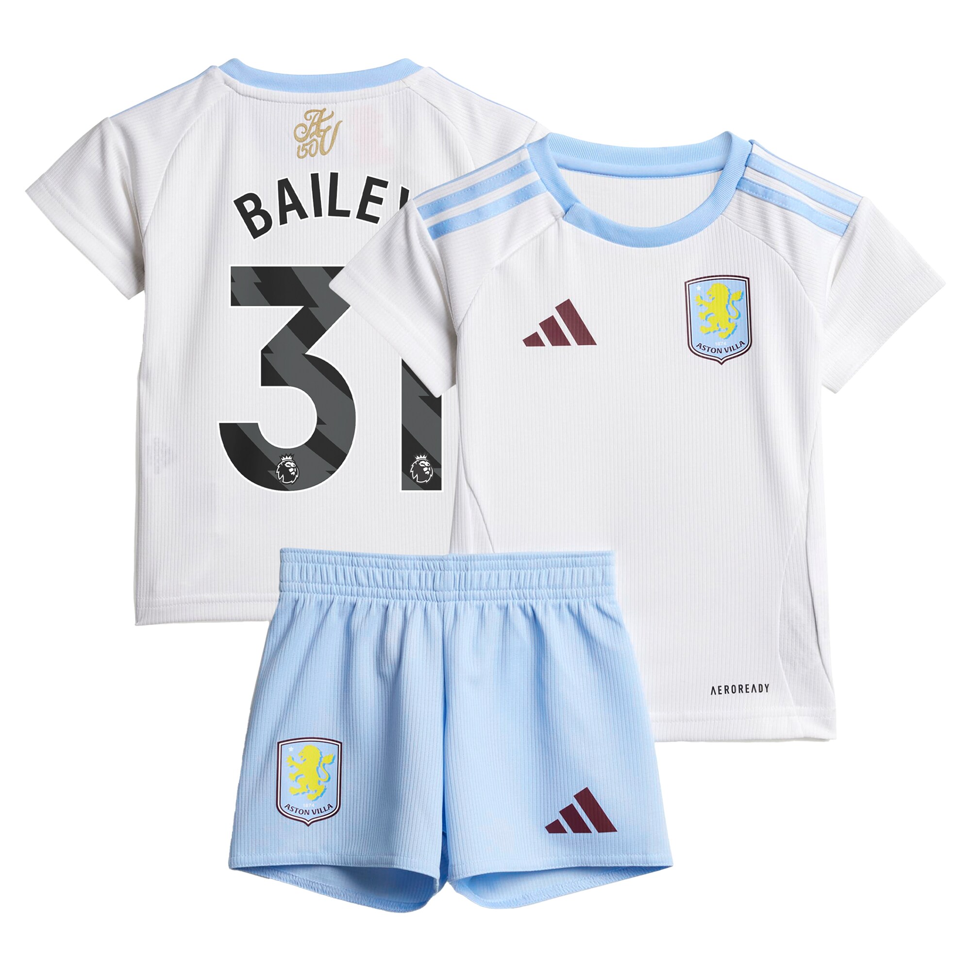 aston villa adidas away baby kit 2024-25 with bailey 31 printing Collection - Aston Villa Official Store