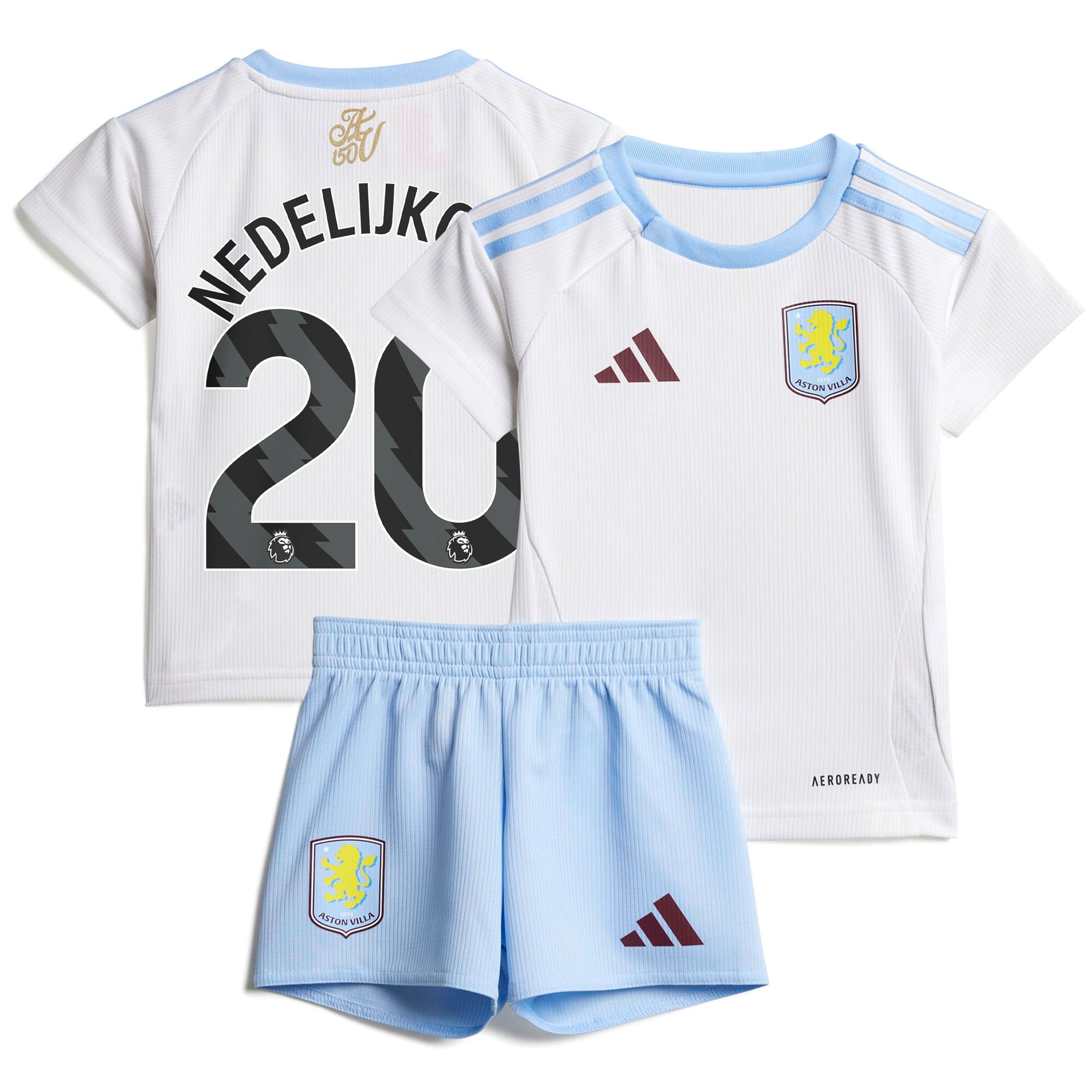 aston villa adidas away baby kit 2024-25 with nedeljković 20 printing Collection - Aston Villa Official Store