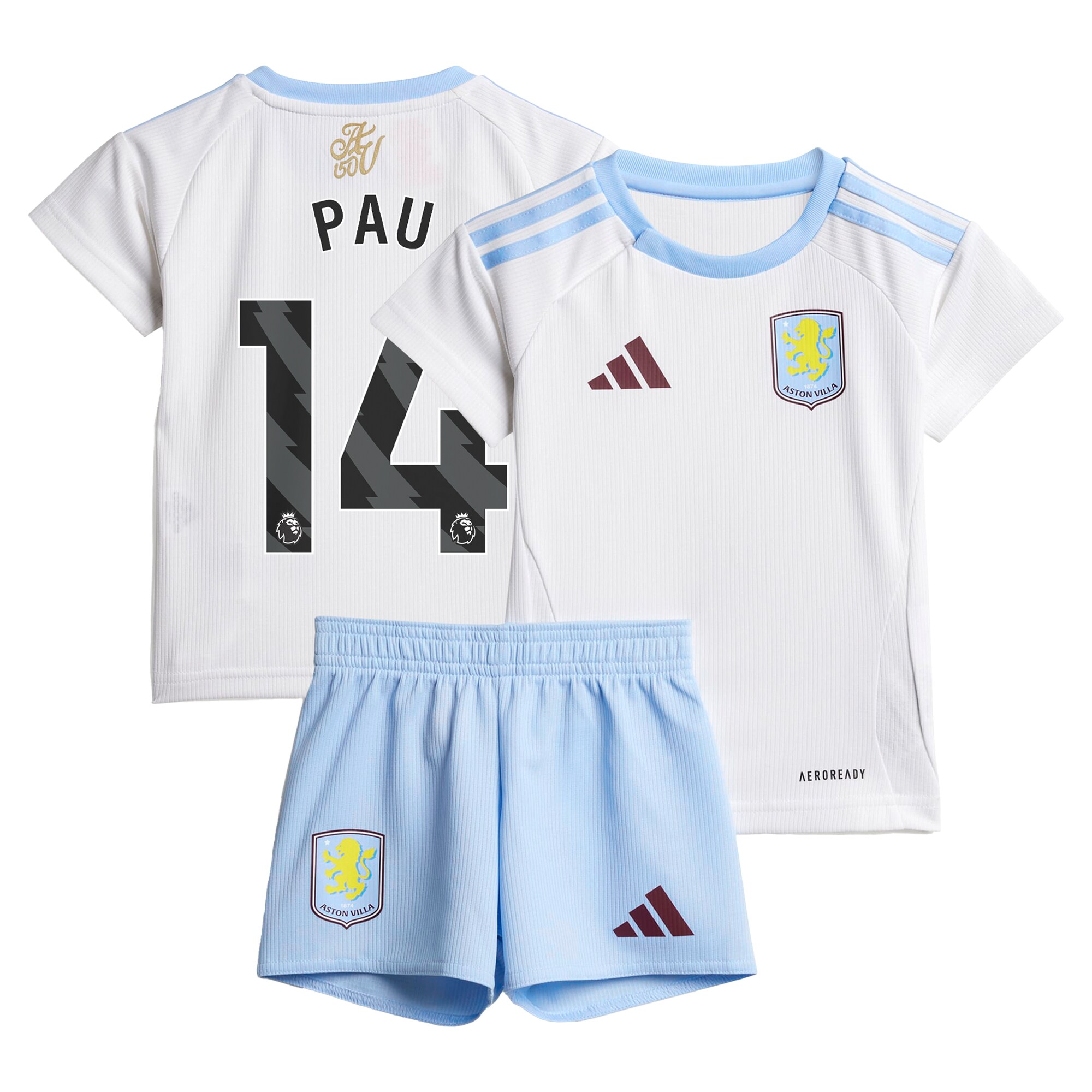 aston villa adidas away baby kit 2024-25 with pau 14 printing Collection - Aston Villa Official Store