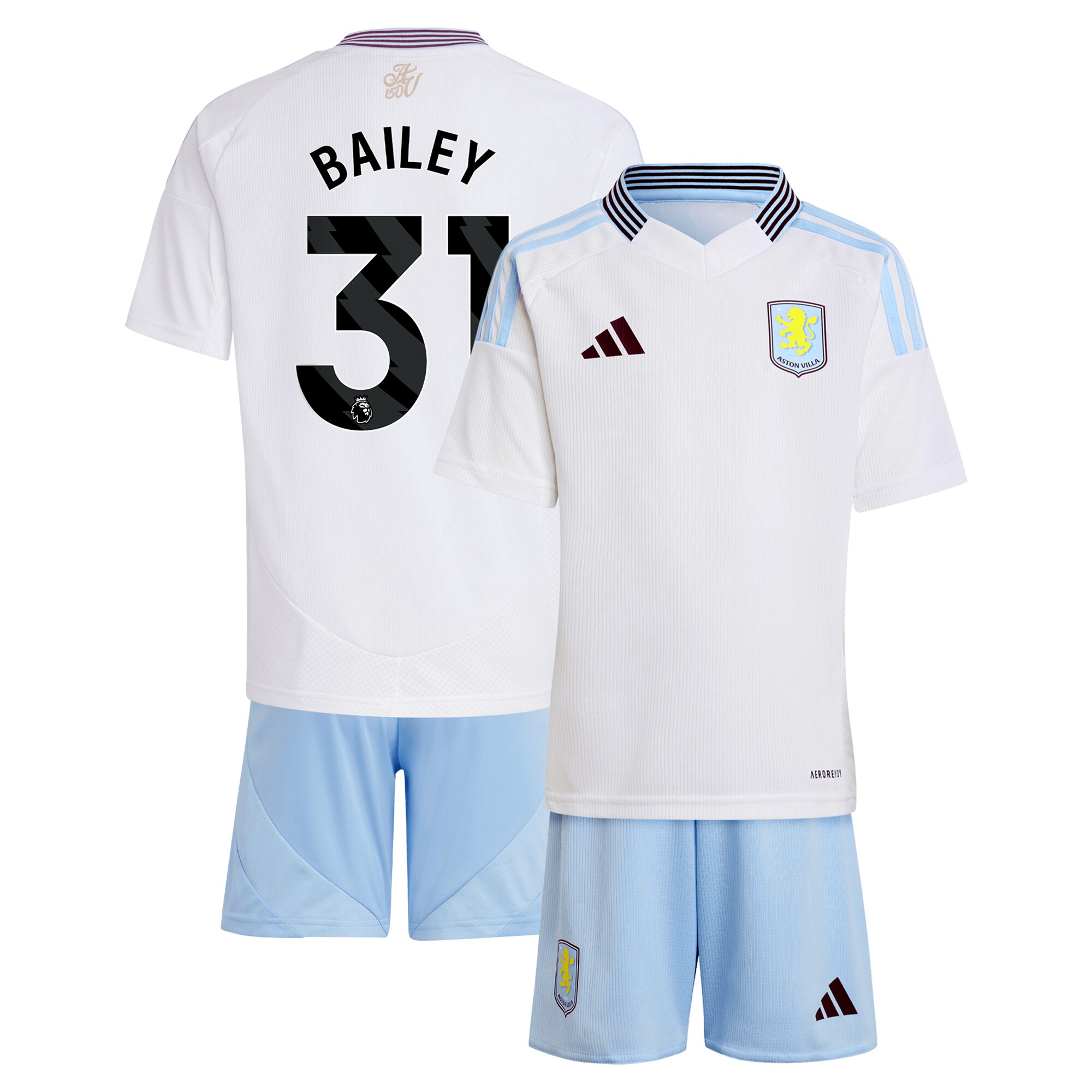 aston villa adidas away mini kit 2024-25 with bailey 31 printing Collection - Aston Villa Official Store